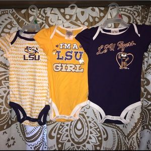 NWOT LSU College Football Onesies